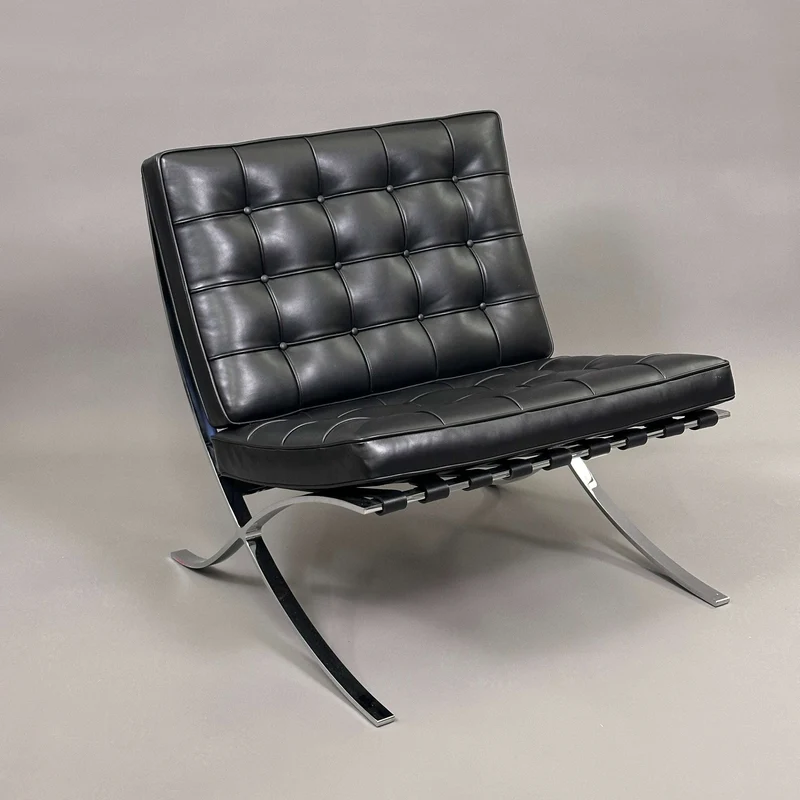 Knoll International Barcelona Sessel Leder / Schwarz