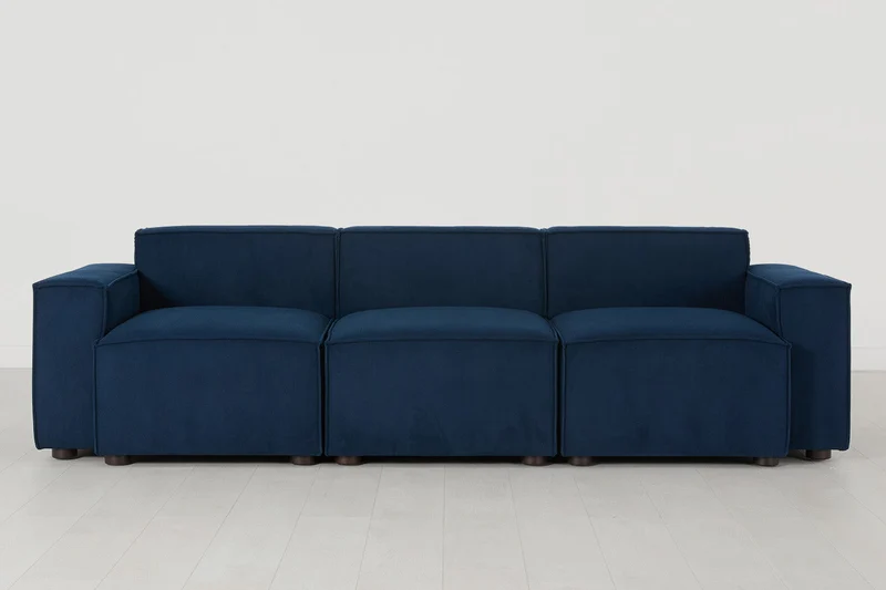Dreisitzer-Sofa Model 03, Atlantikblau