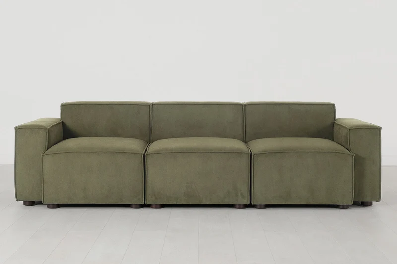 Dreisitzer-Sofa Model 03, Fenchelgrün