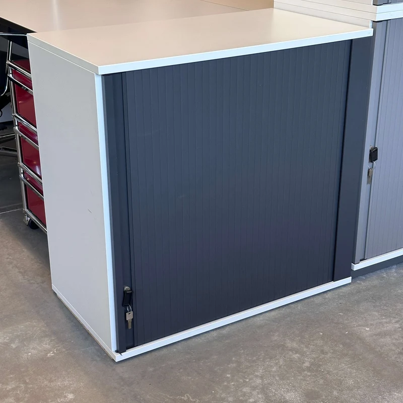 WINI Rollladenschrank 2OH weiß/dunkelanthrazit