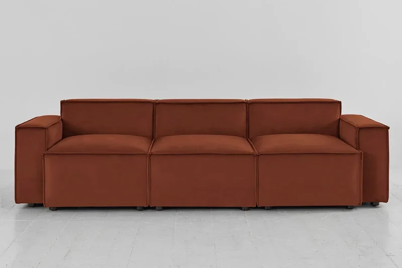 Dreisitzer-Sofa Model 03, Umbrabraun