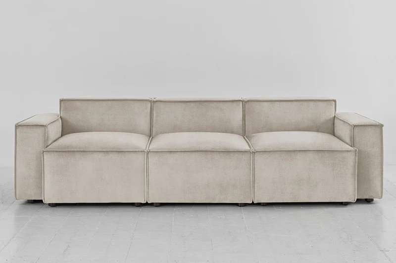 Dreisitzer-Sofa Model 03, Kreideweiß