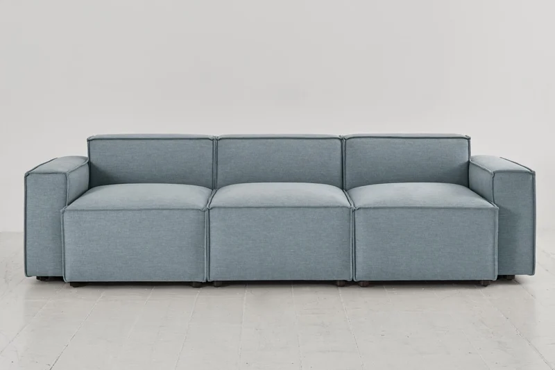 Dreisitzer-Sofa Model 03, Meerglasblau