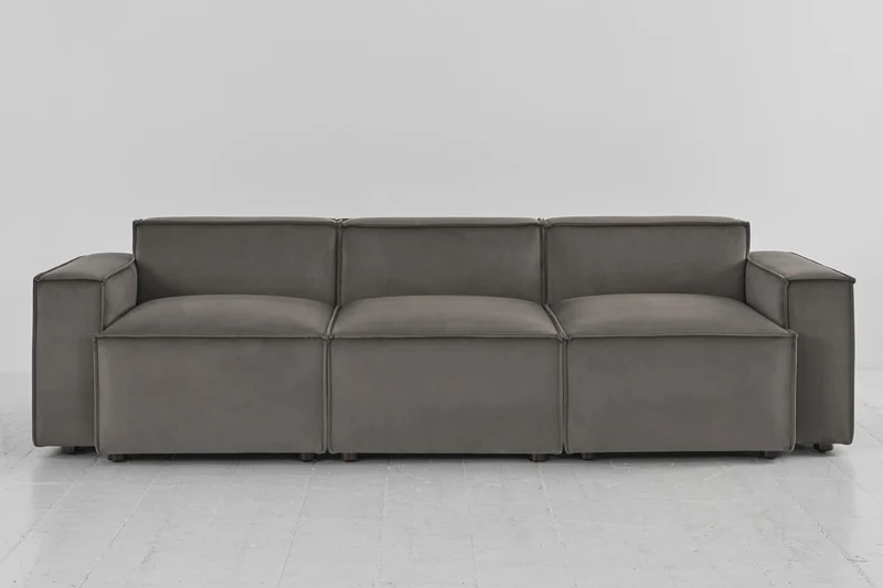 Dreisitzer-Sofa Model 03, Elefantengrau