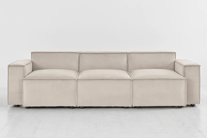Dreisitzer-Sofa Model 03, Knochenweiß