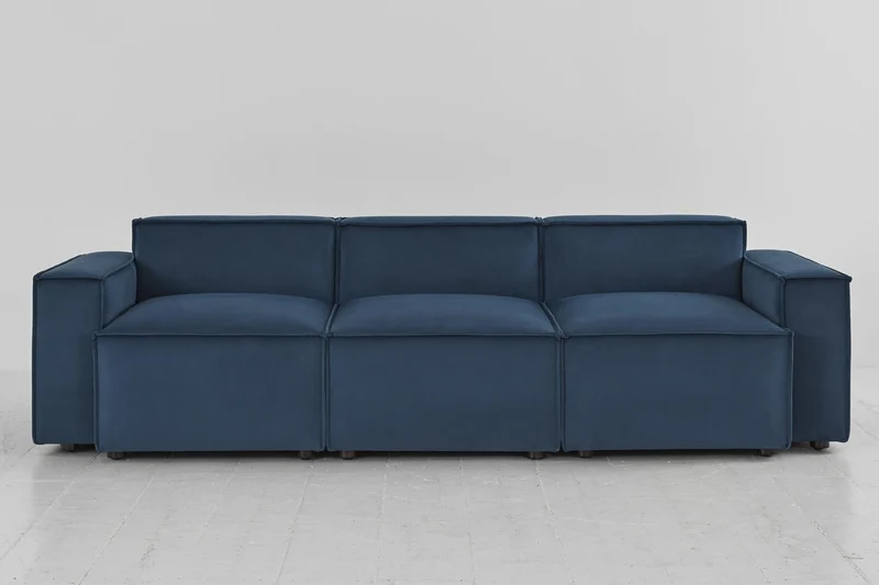 Dreisitzer-Sofa Model 03, Blaugrün