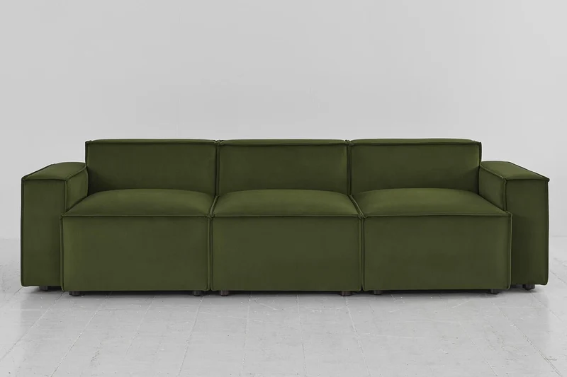 Dreisitzer-Sofa Model 03, Laubgrün