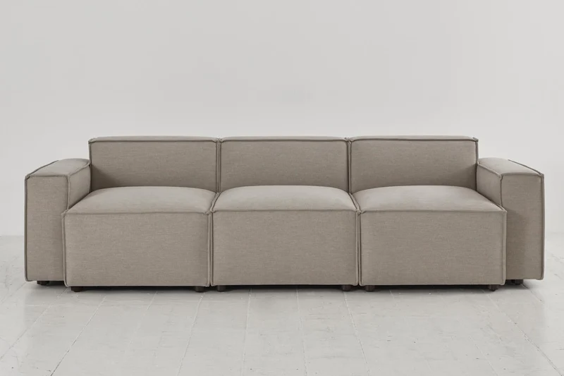 Dreisitzer-Sofa Model 03, Steingrau