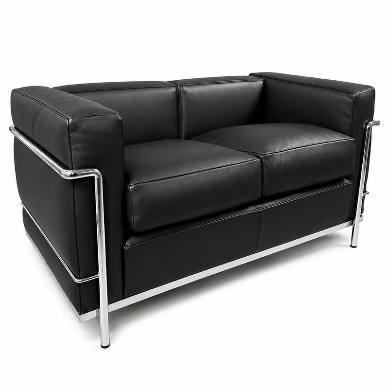 Cassina LC2 2-Sitzer Leder schwarz