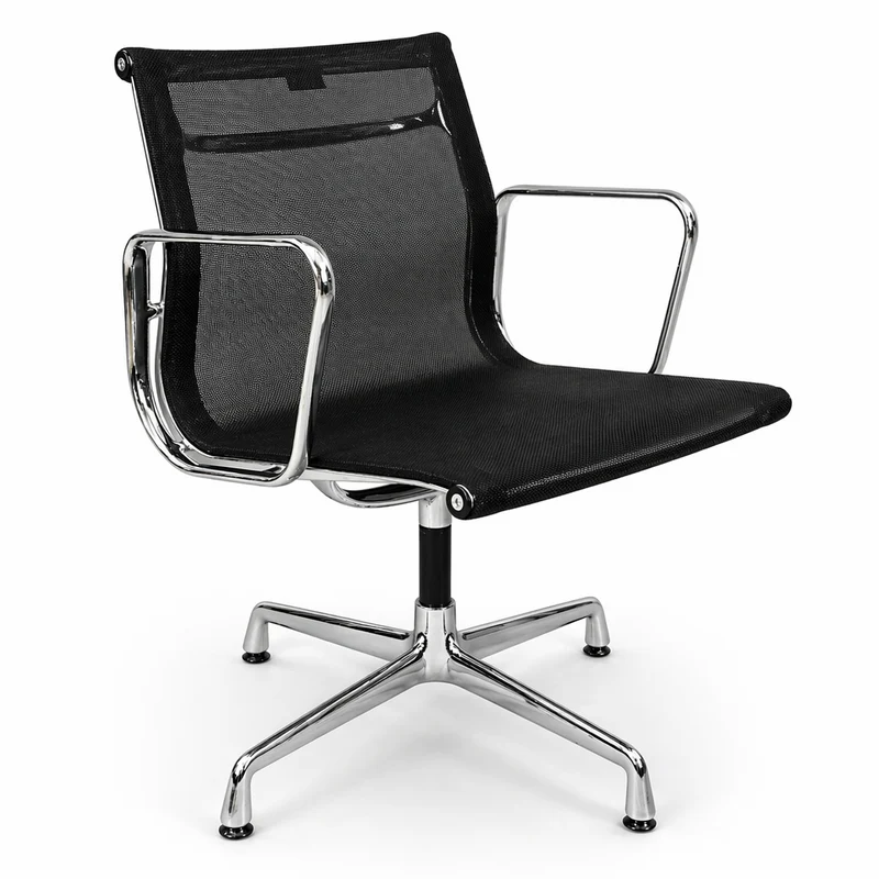 Vitra EA 108 Netz schwarz Chrom