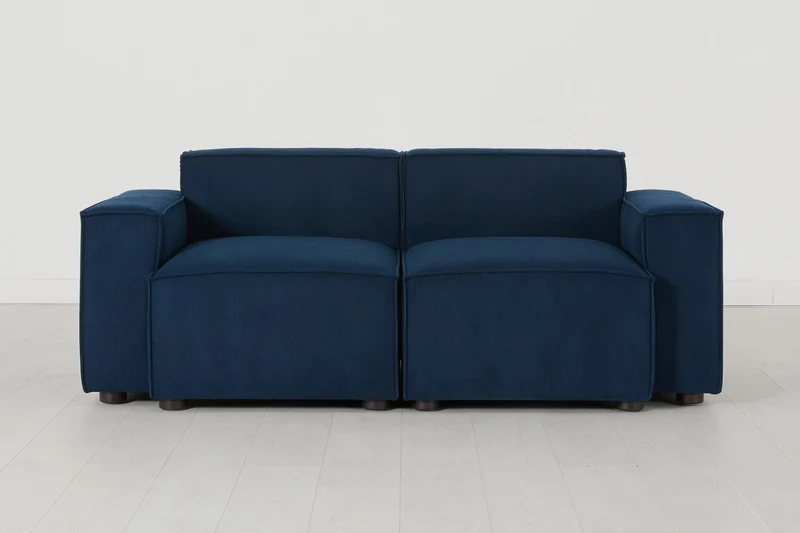Zweisitzer-Sofa Model 03, Atlantikblau