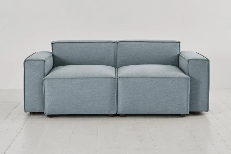 Zweisitzer-Sofa Model 03, Meerglasblau