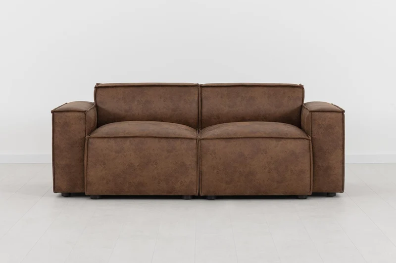 Zweisitzer-Sofa Model 03, Kastanienbraun