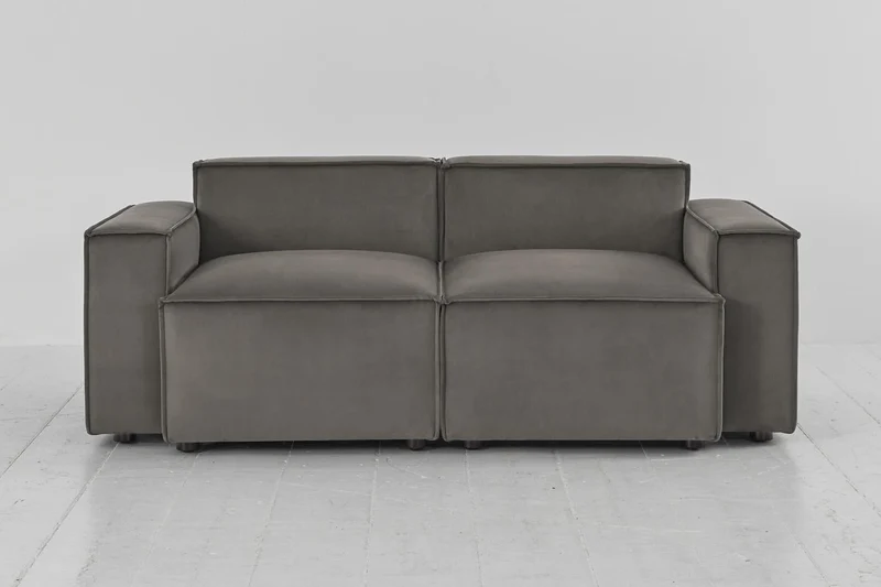 Zweisitzer-Sofa Model 03, Elefantengrau