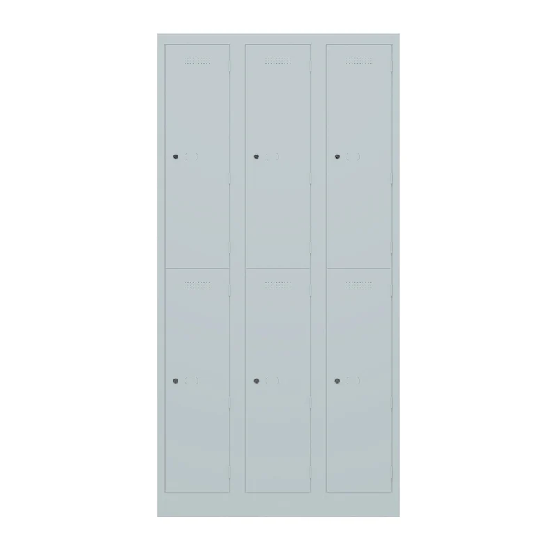 Garderobenschrank Primary Locker | 3 Abteile mit je 2 Fächern übereinander