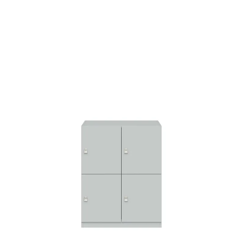 Schließfachschrank Pren | mit 2 Abteilen mit je 2 Fächern übereinander| H 1018 x B 800 x T 500mm
