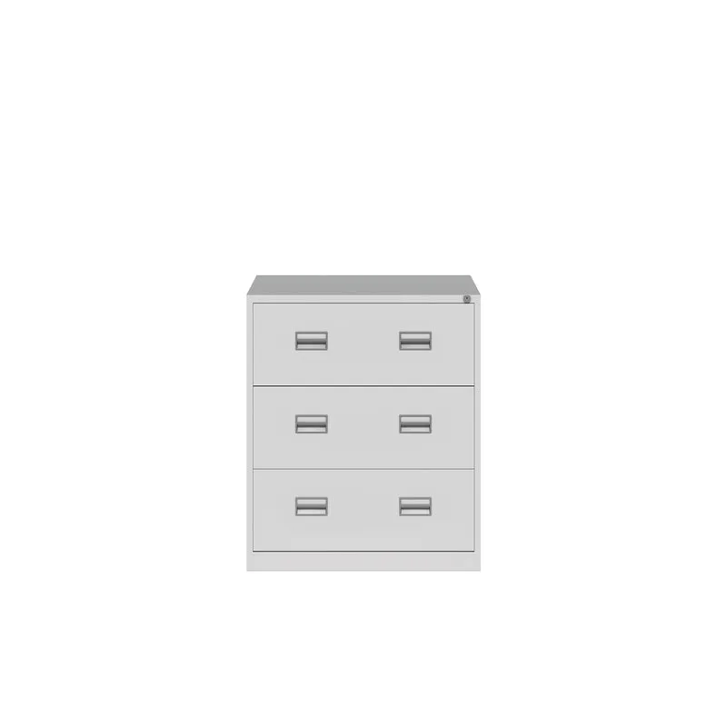 Hängeregistraturschrank ECO | Doppelbahnig | Kunststoffgriffmulden | mit 3 Auszügen