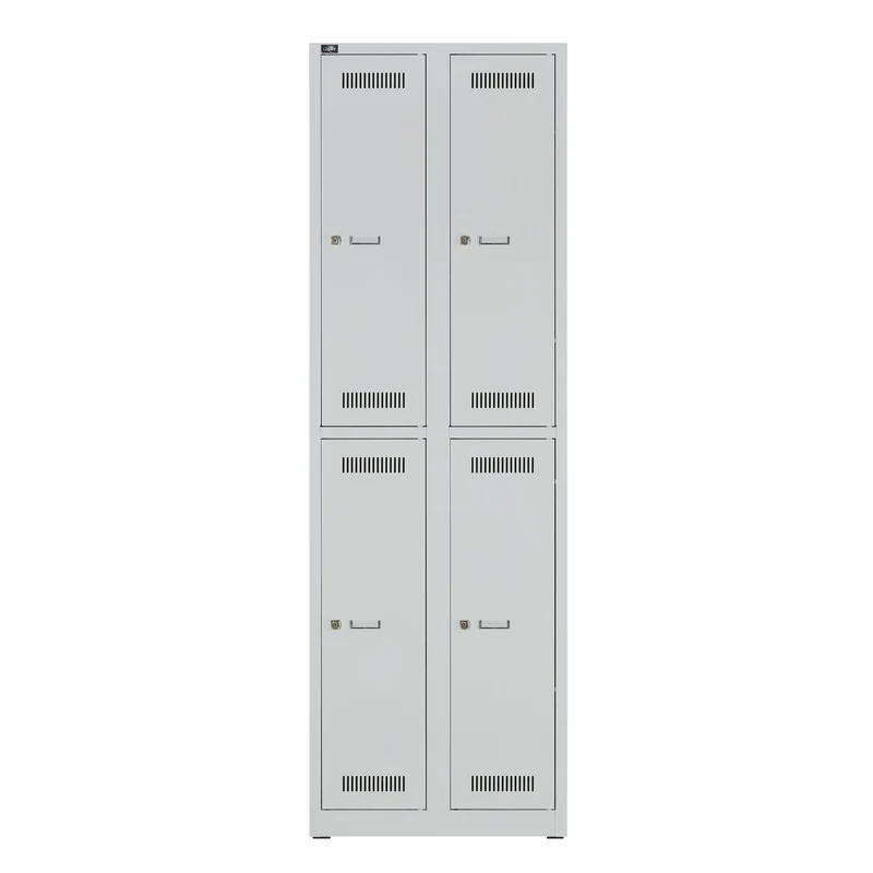 Garderobenschrank LIGHT | 2 Abteile je 2 Fächer übereinander