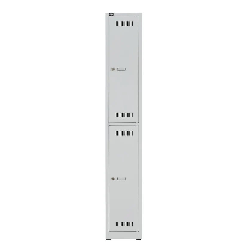 Garderobenschrank LIGHT | 1 Abteil je 2 Fächer übereinander