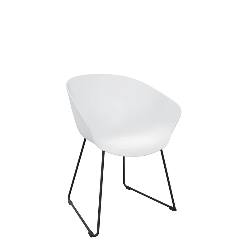Besucherstuhl Stay | Schalensitz mit Kufen-Gestell, 2er Set