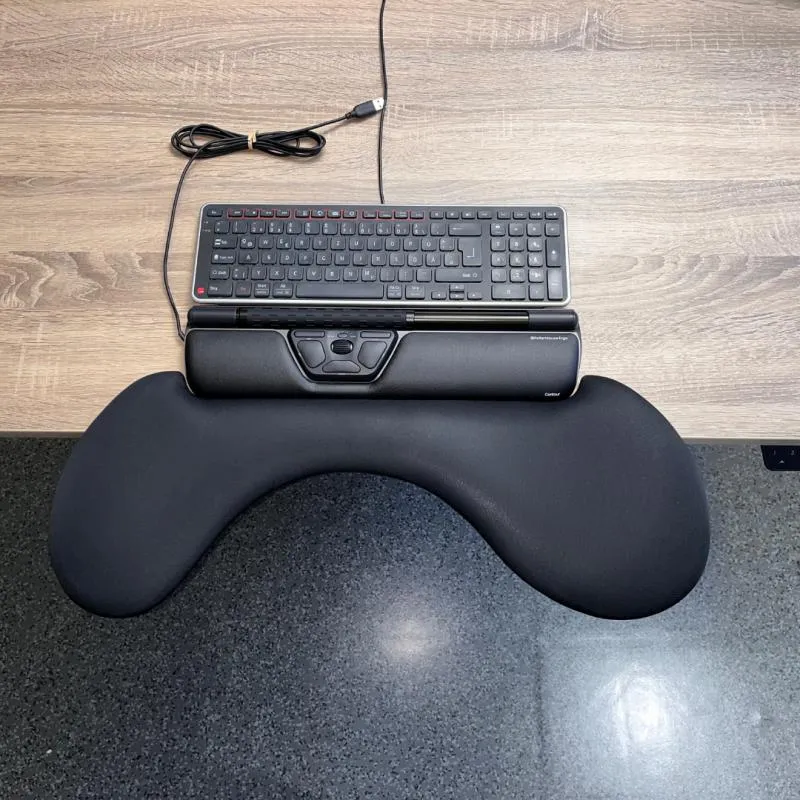 3er Set RollerMouse black + Tastatur Balance + Tischlehne