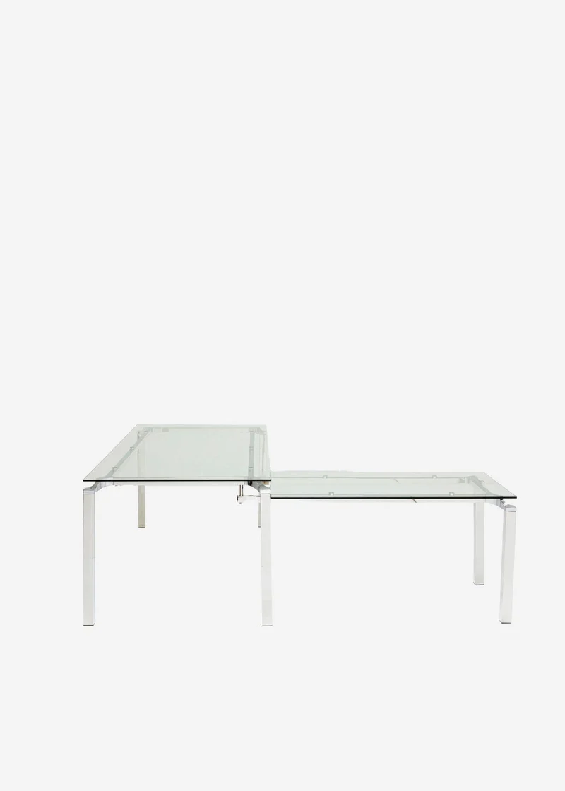 Schreibtisch Lorenco Chrom Winkelcombi