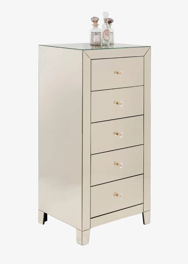 Hochkommode Luxury Gold 5 Schübe