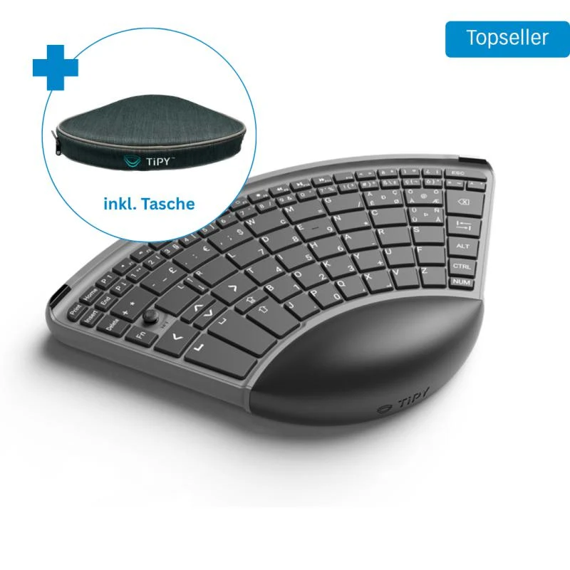 TiPY Einhandtastatur inkl. Tasche