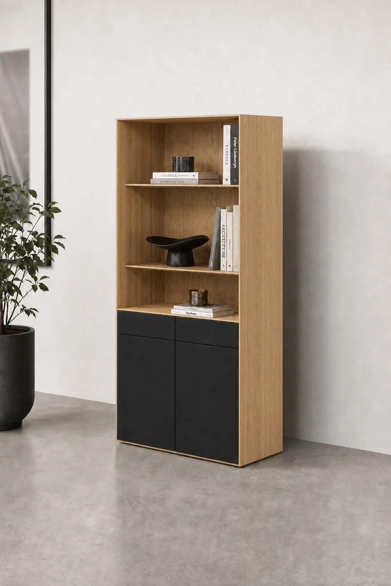 Bücherregal aus Massivholz