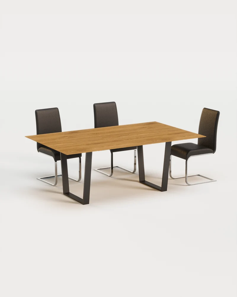 Konferenztisch aus Massivholz