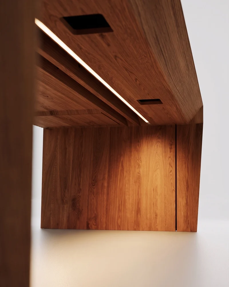 LED-Ambientbeleuchtung für EDELHOLZ Schreibtische
