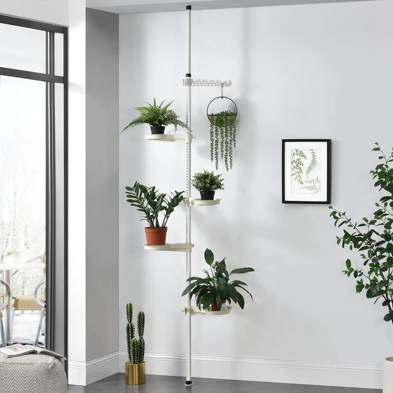 Pflanzregal 110-305 cm Teleskop Blumenregal [en.casa]