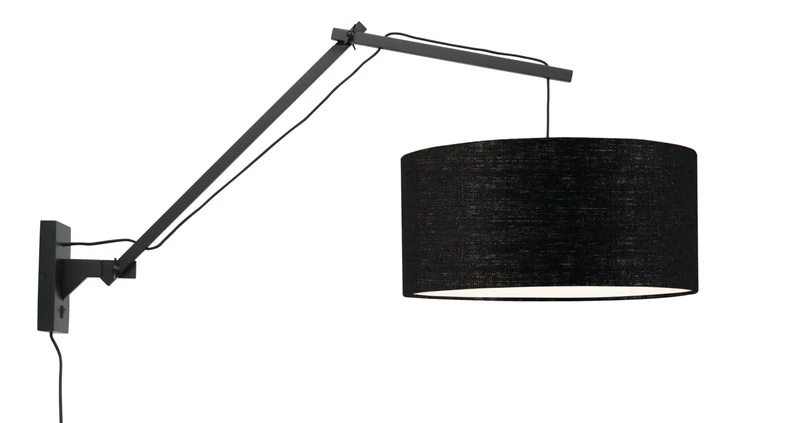 Wandleuchte Andes schwarz/schwarz L