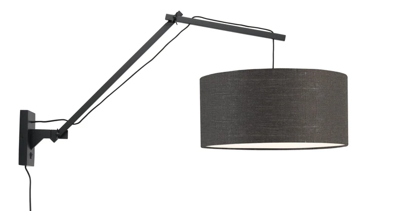 Wandleuchte Andes schwarz/dunkelgrau L