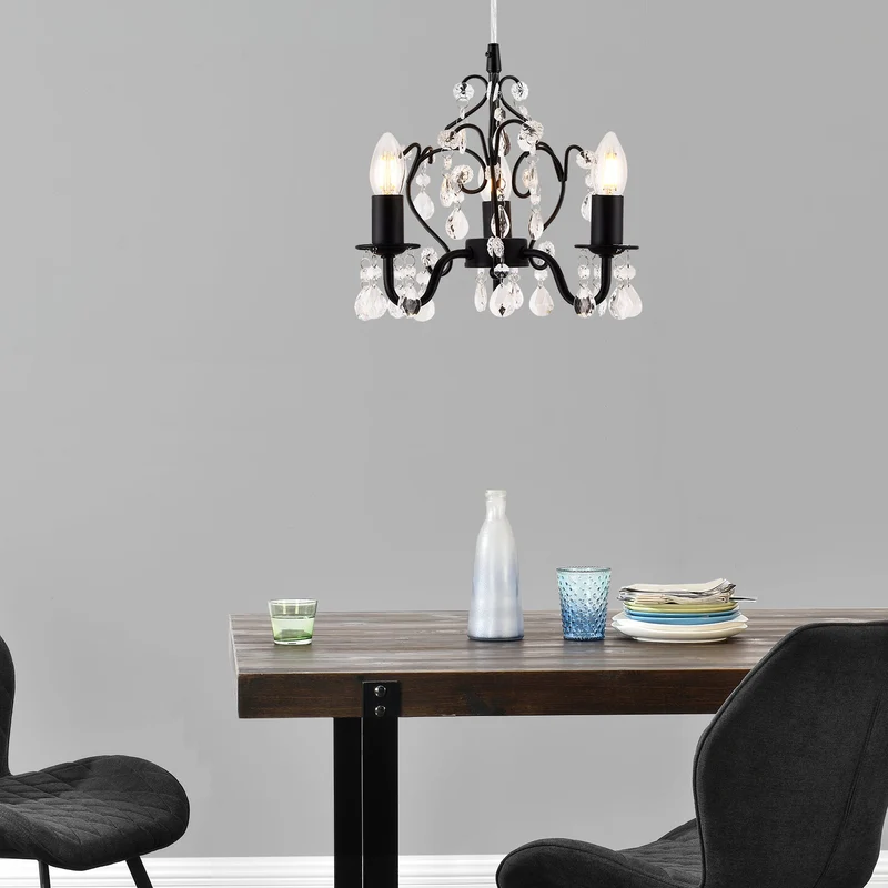 Kronleuchter Luzern 140 cm dreiflammig E14 in versch. Farben Metall Kunststoff lux.pro