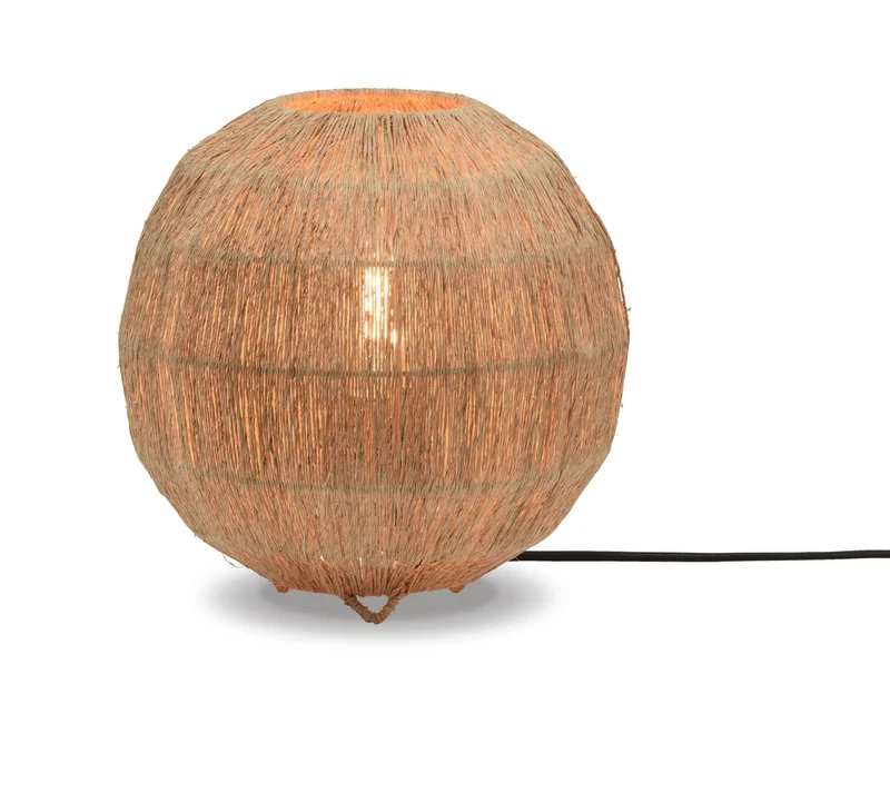 Tischleuchte Iguazu Jute Globus naturel S