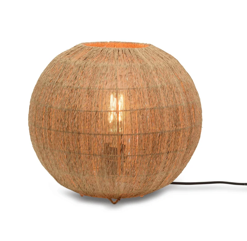 Tischleuchte Iguazu Jute Globus naturel L