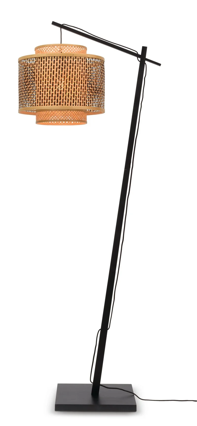 Stehleuchte Bhutan schwarz/schwarz/nat.S