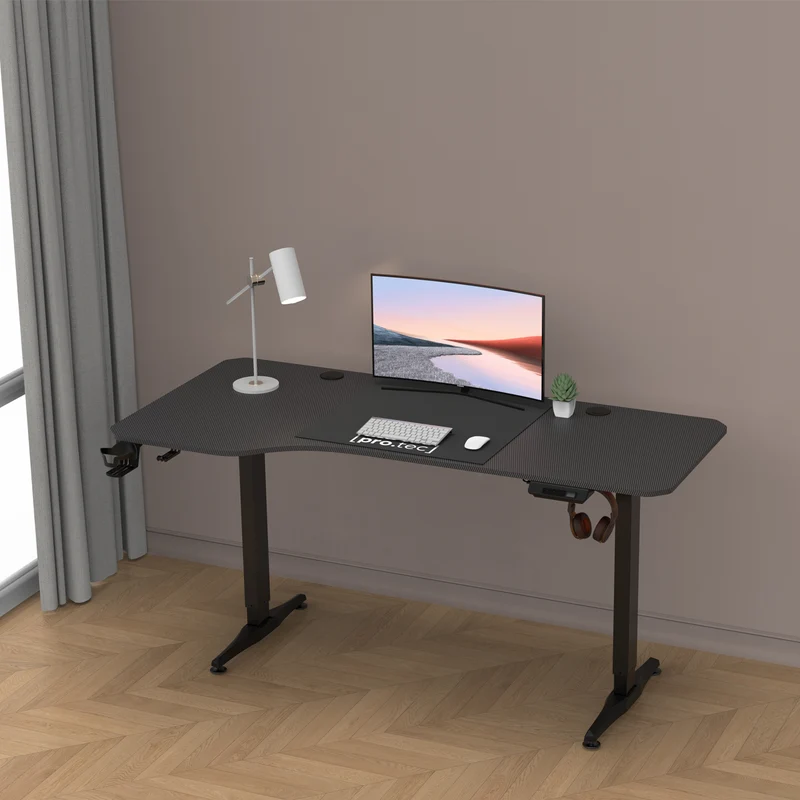 Höhenverstellbarer Tisch Oxnard elektrisch 160x75cm in versch. Farben [pro.tec]