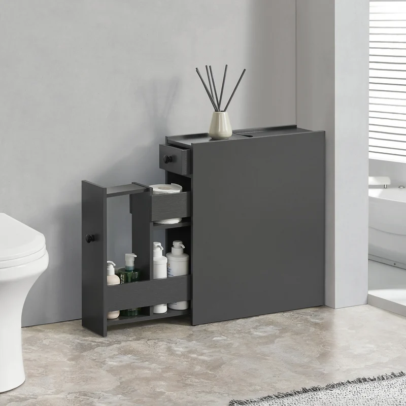 Badezimmerschrank Kihniö 58x16x48cm in versch. Farben [en.casa]
