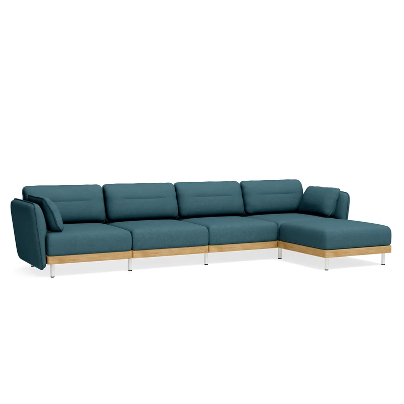 Sofa Mio Soft 4-Sitzer Weiß mit Chaiselongue