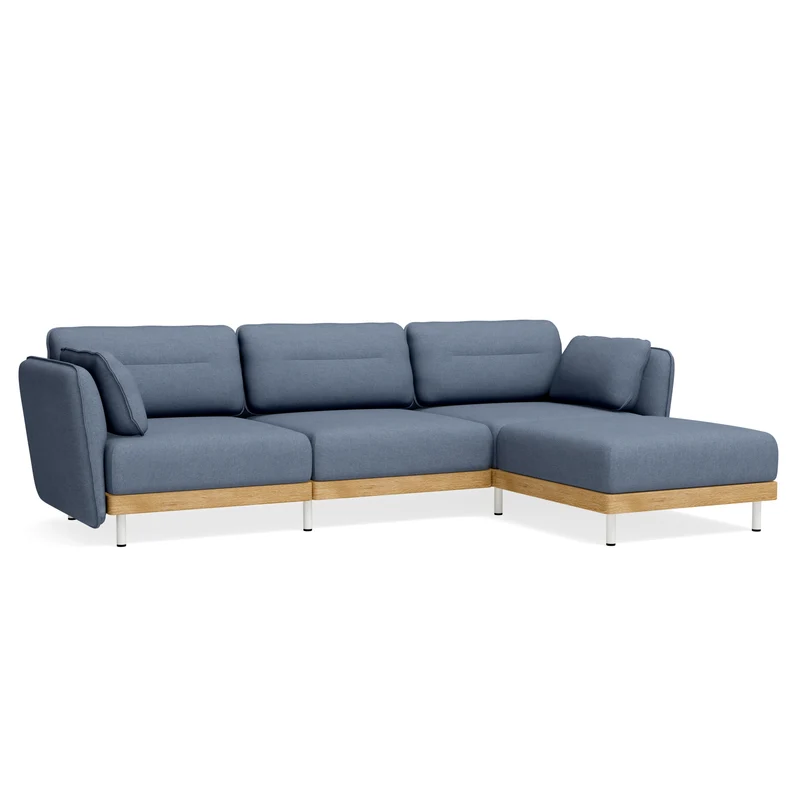 Sofa Mio Soft 3-Sitzer Weiß mit Chaiselongue
