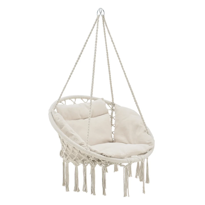 Hängesessel Kailua Max. 150 kg Indoor Outdoor mit Kissen casa.pro