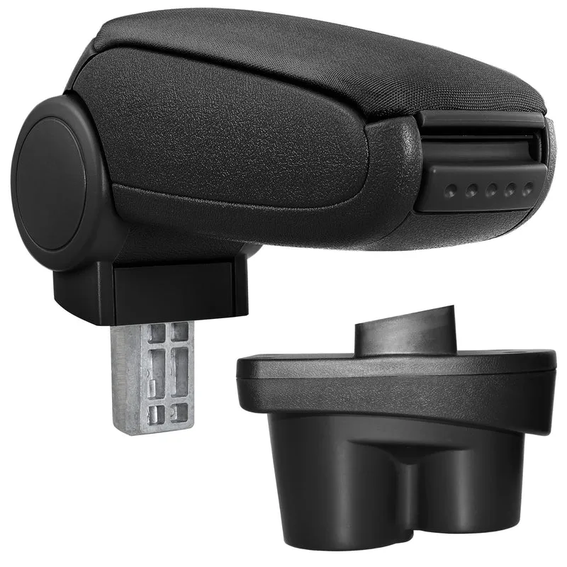 Mittelarmlehne Passgenau für Opel Corsa E ab Bj. 2014 - Armauflage mit Staufach - gepolstert - schwarz - grau [pro.tec]