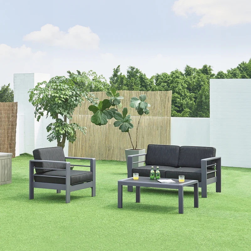 Gartenmöbelset Avise 3-tlg. Aluminium [casa.pro]