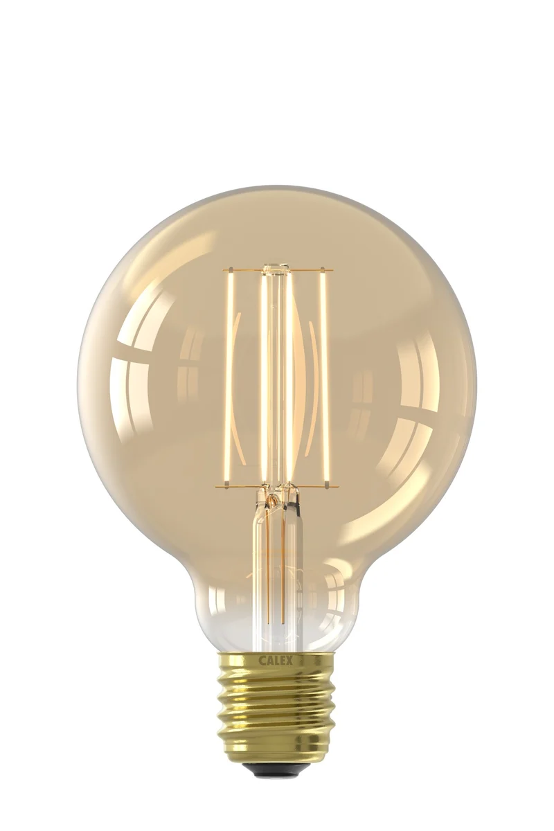 Leuchtmottel Globe G95 Goud Straight filament 220-240V 4.5W