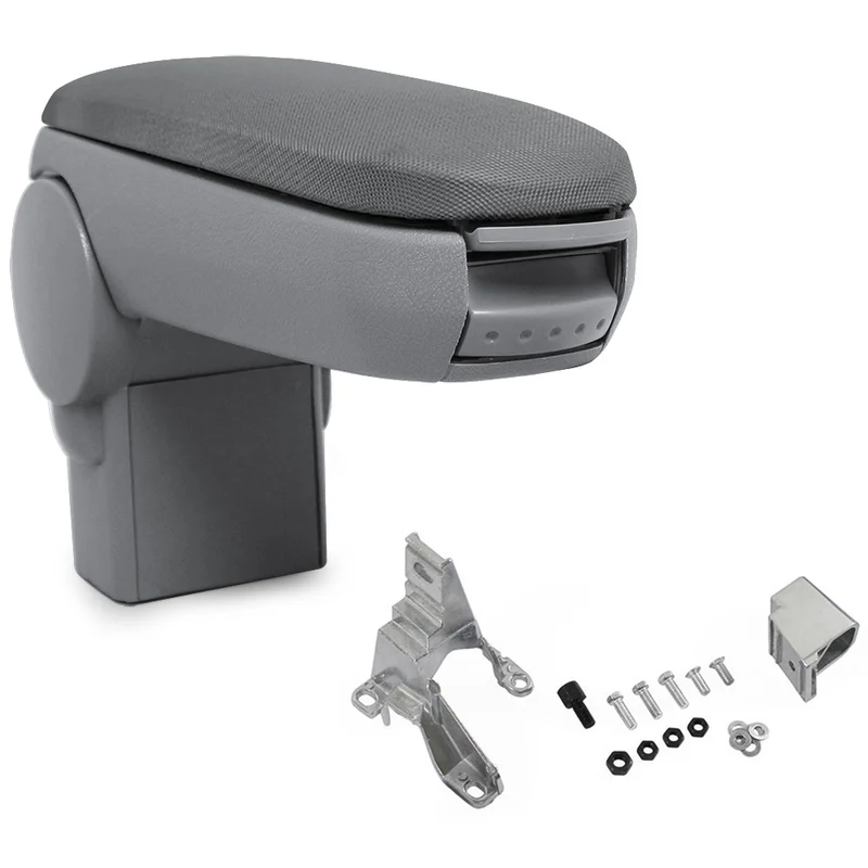 Mittelarmlehne Golf 4, Bora, Beetle mit Staufach Textil Grau pro.tec