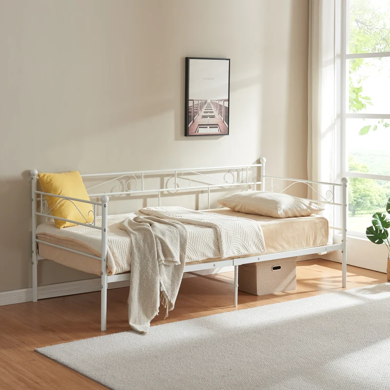 Metallbett Granada 90x200 cm Stahl [en.casa]