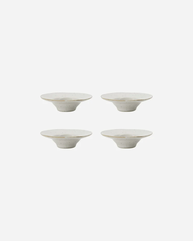 Eierbecher pion, Weiß/Grau, Set von 4