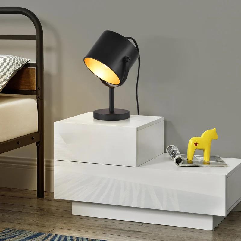 Tischleuchte Farstorp 1 x E27 Schwarz [lux.pro]